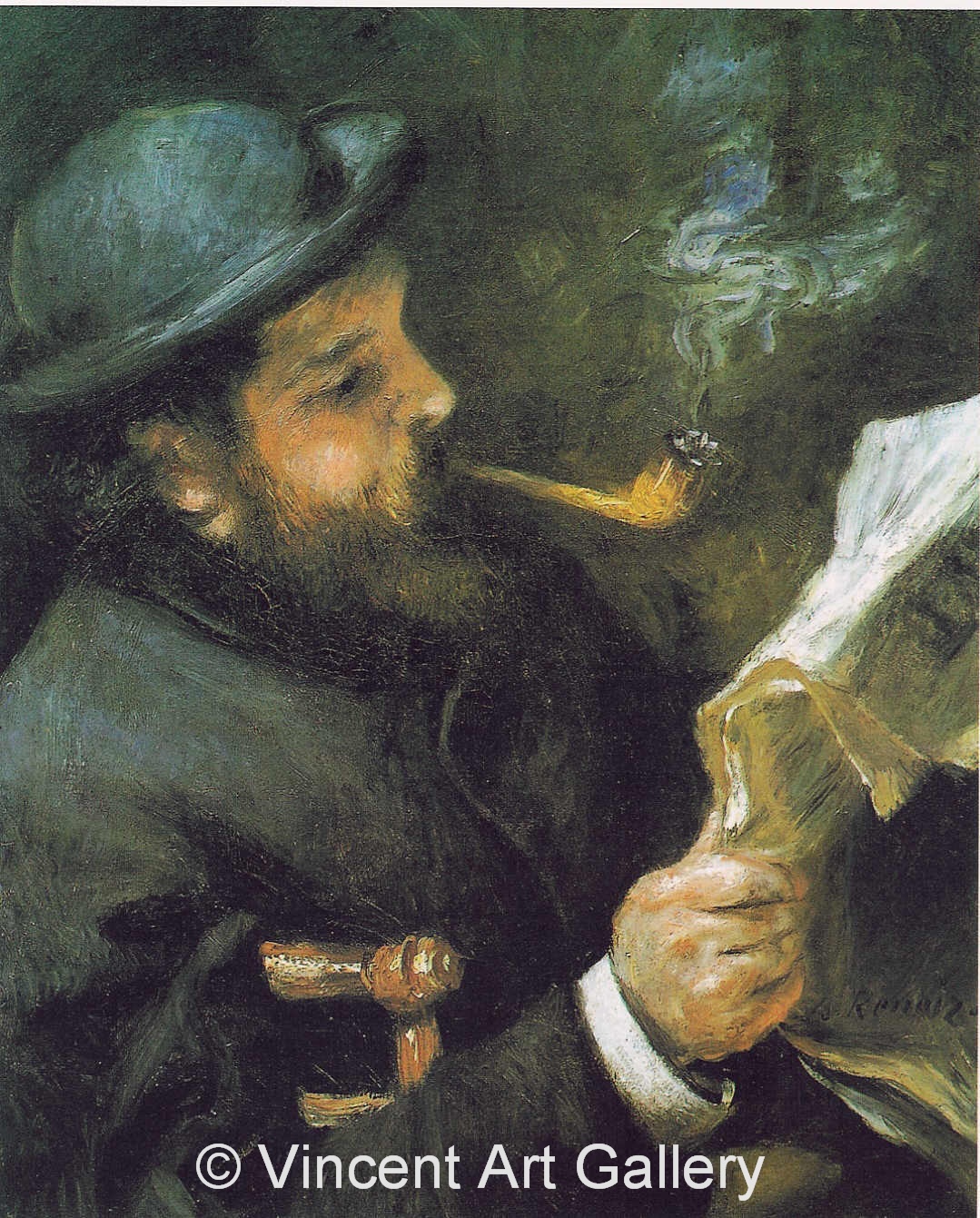A3011, RENOIR, Claude Monet Reading